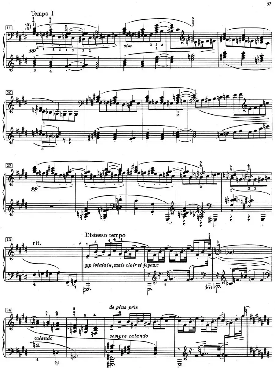 德彪西12首钢琴练习曲(10 对峙音响练习v1.0 sonorités opposées)