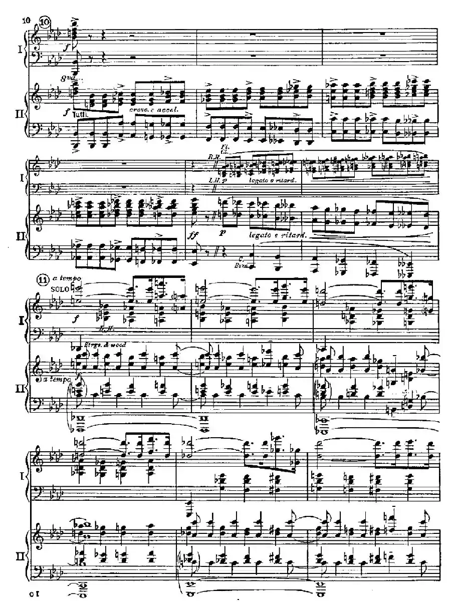 F大调爵士钢琴协奏曲(美版双钢琴原谱 P11—20)