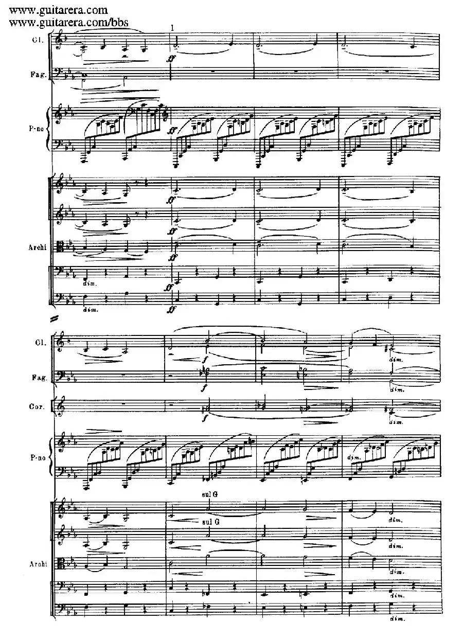 c小调第二钢琴协奏曲 Op.18(第一乐章总谱·P1——9)