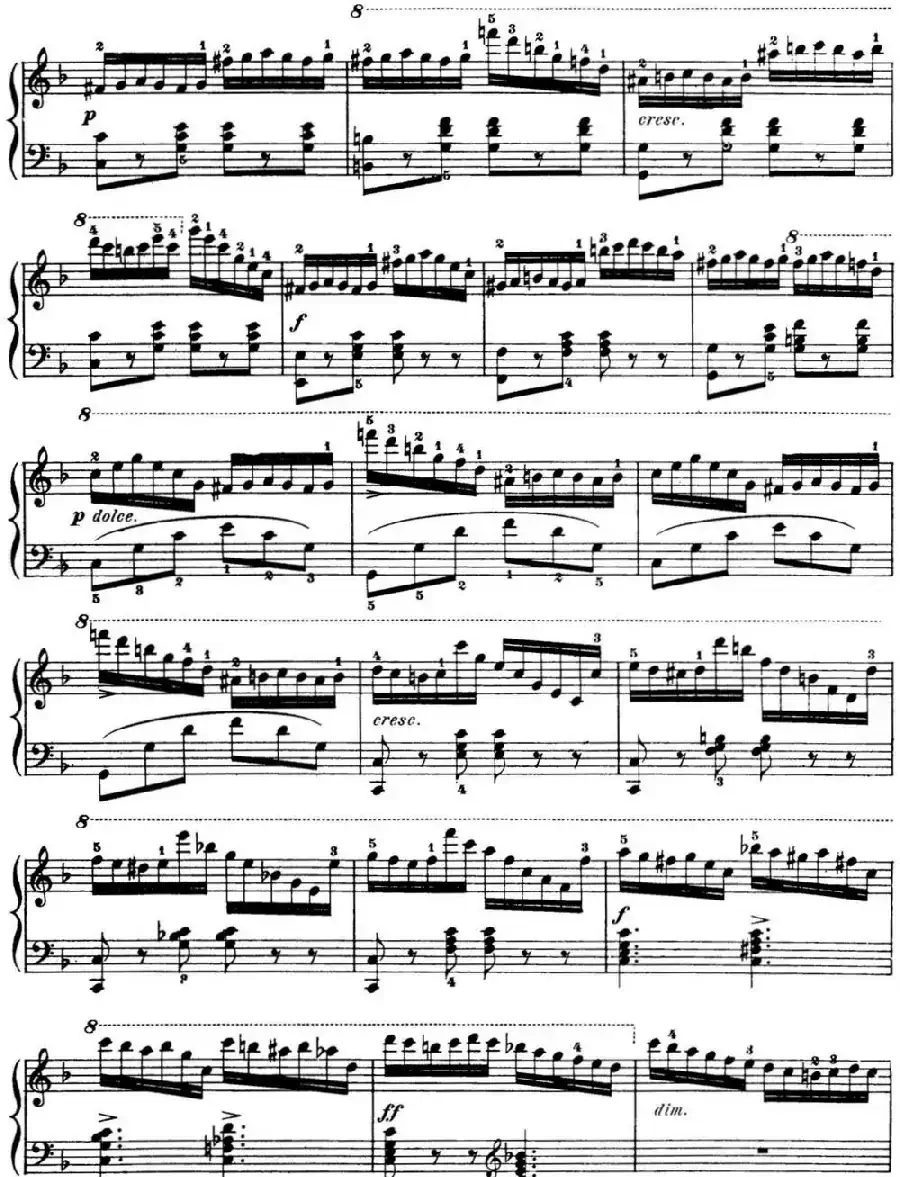 50首车尔尼Op.740钢琴手指灵巧技术练习曲(NO.42)