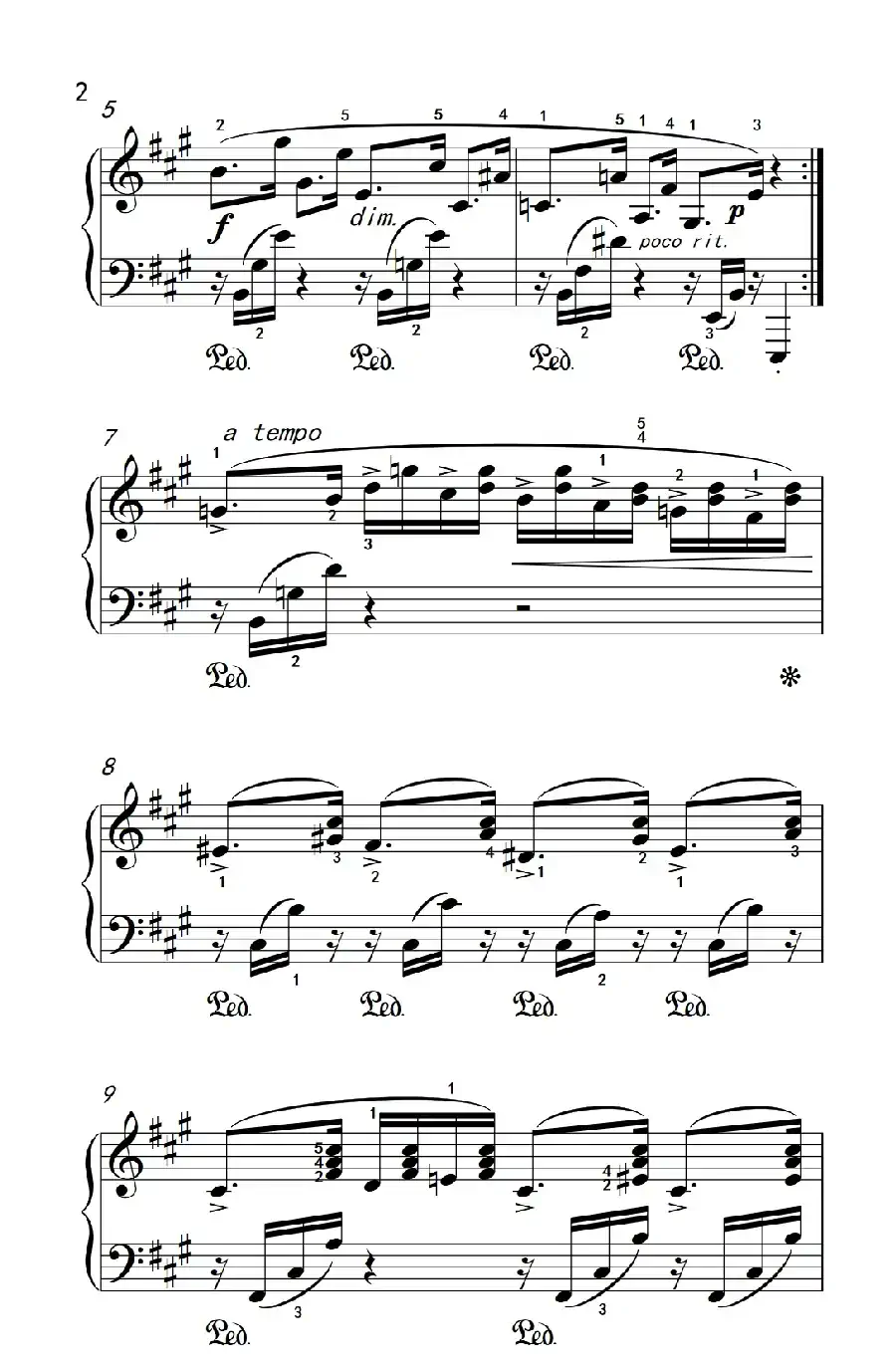 第六级 2.蝴蝶(中央音乐学院 钢琴(业余)考级教程 4-6级)