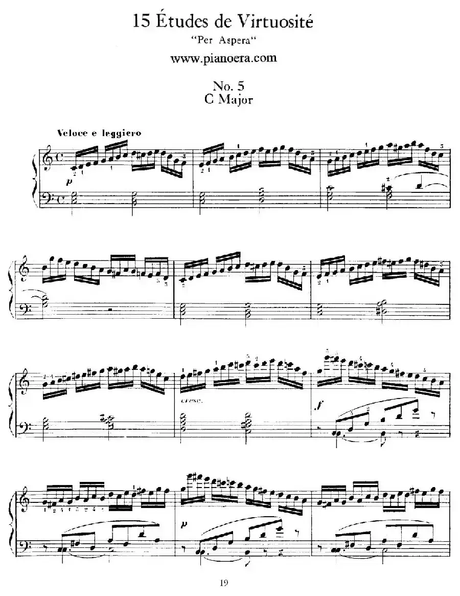 15 Etudes de Vortuosite Op.72(15首辉煌练习曲·5)