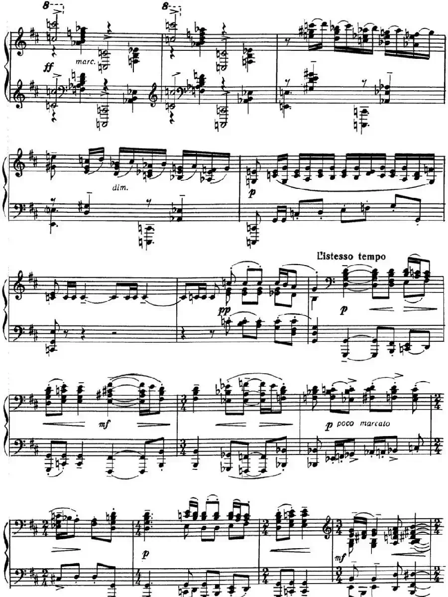 拉赫玛尼诺夫 音画练习曲17或18 Etudes tableaux Op.39 No.9