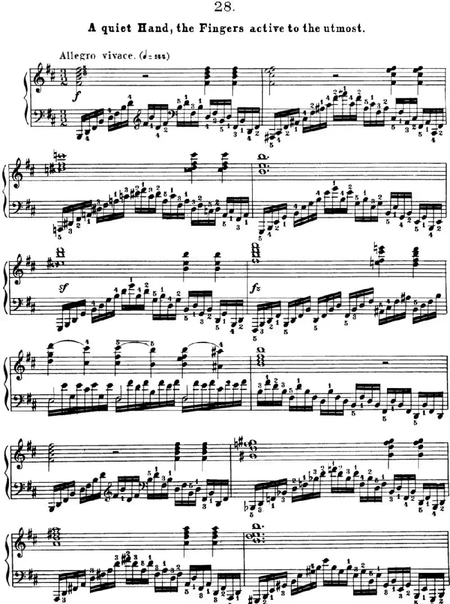 50首车尔尼Op.740钢琴手指灵巧技术练习曲(NO.28)