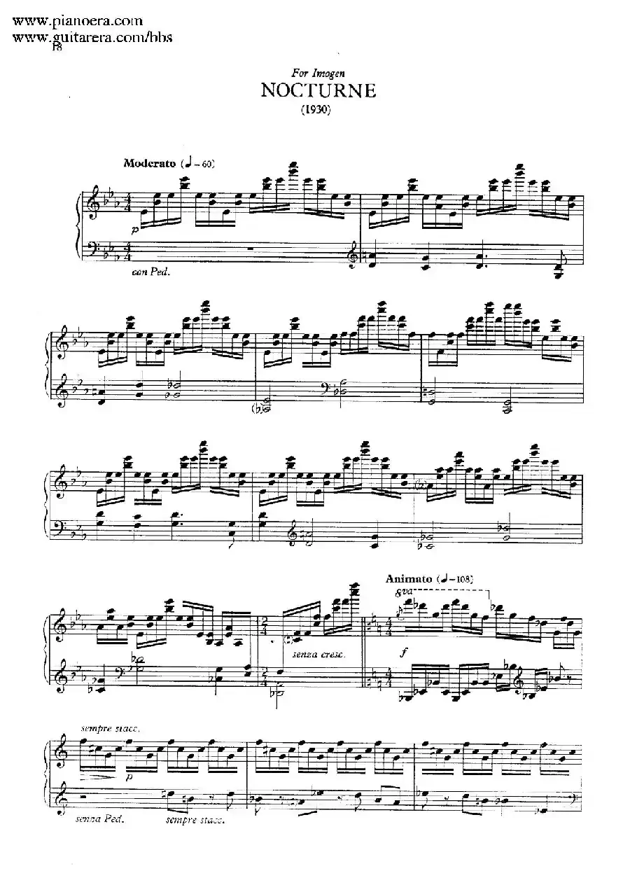 Two Pieces for Piano H.179(2首钢琴作品)