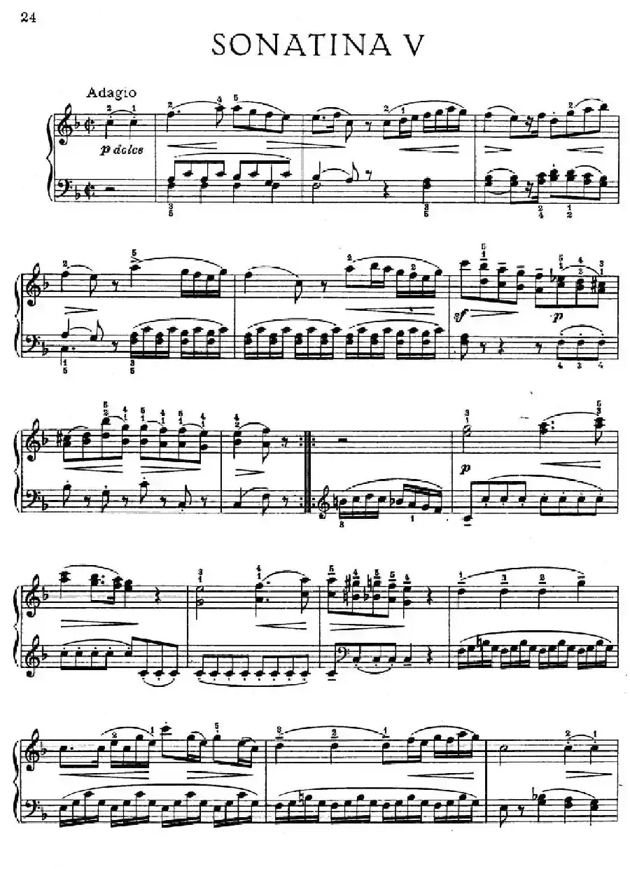 6 Viennese Sonatinas K.439b(6首维也纳小奏鸣曲·Ⅴ)