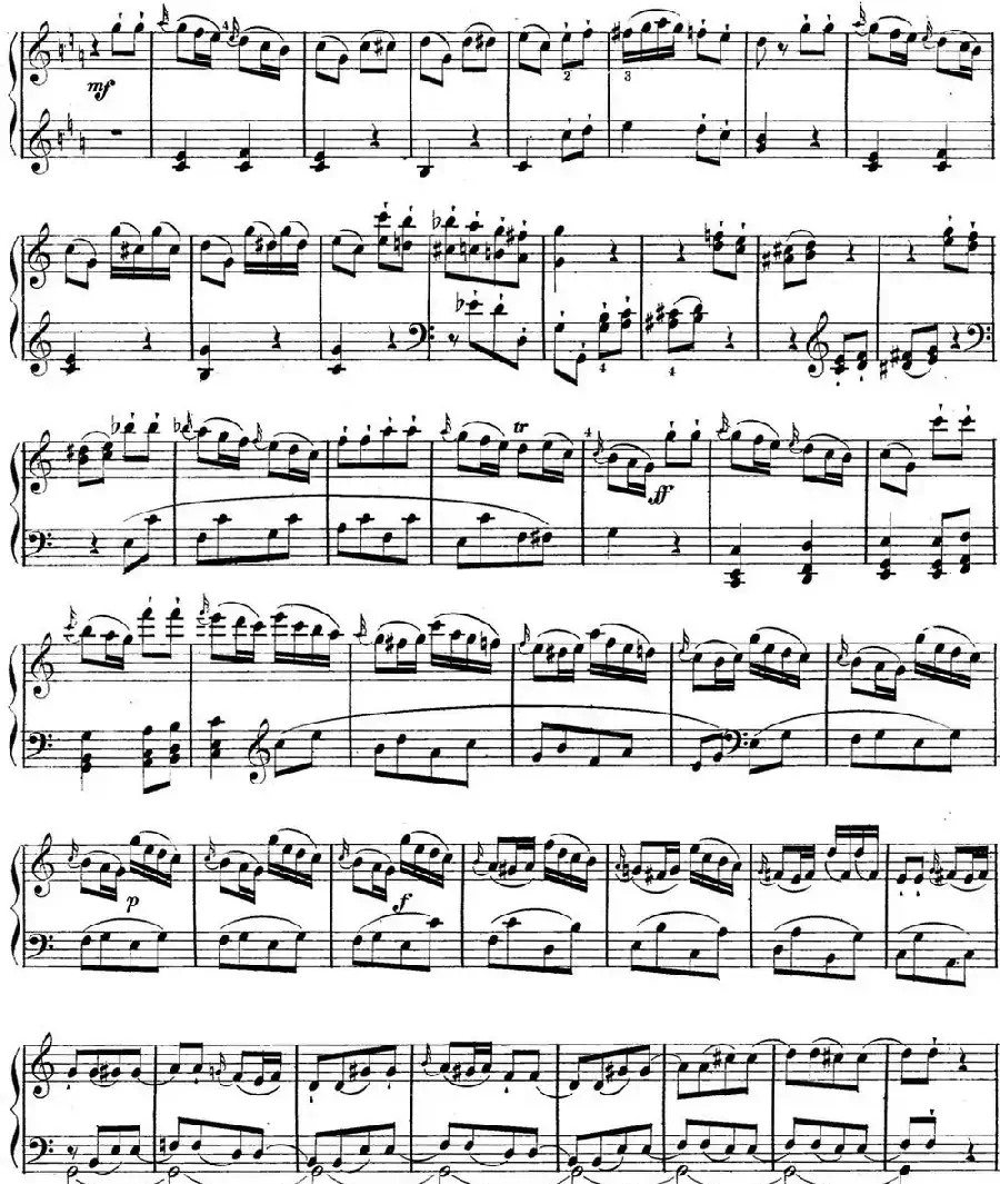 海顿 钢琴奏鸣曲 Hob XVI 48 in C major