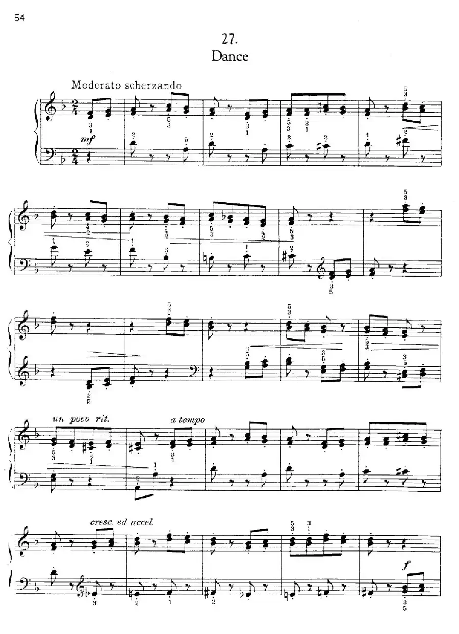 Thirty Pieces For Children Op.27(30首儿童钢琴曲 26—30)