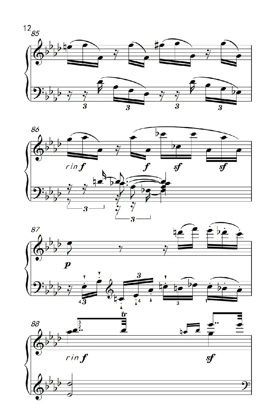 奏鸣曲 Opus 10 Nr.1 第二乐章(贝多芬奏鸣曲集 2)