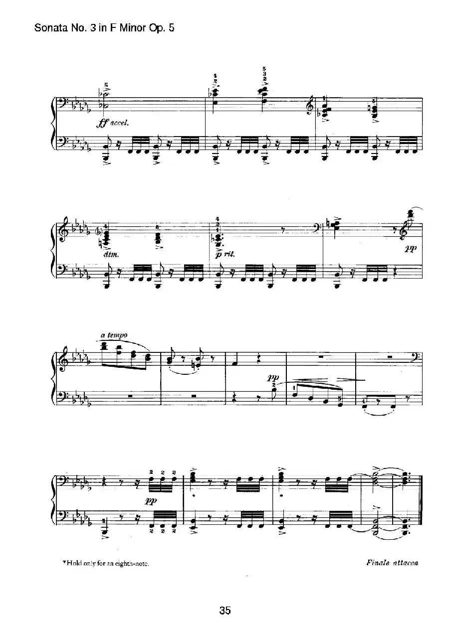 Piano Sonata No.3 in f Minor Op.5(f小调第三钢琴奏鸣曲)