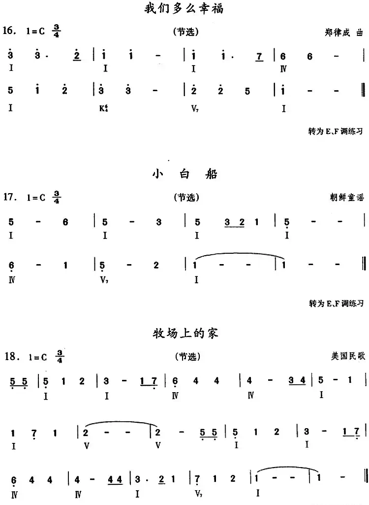钢琴综合教程:第十二课 复习F大调音阶 和弦转位 主三和弦琶音