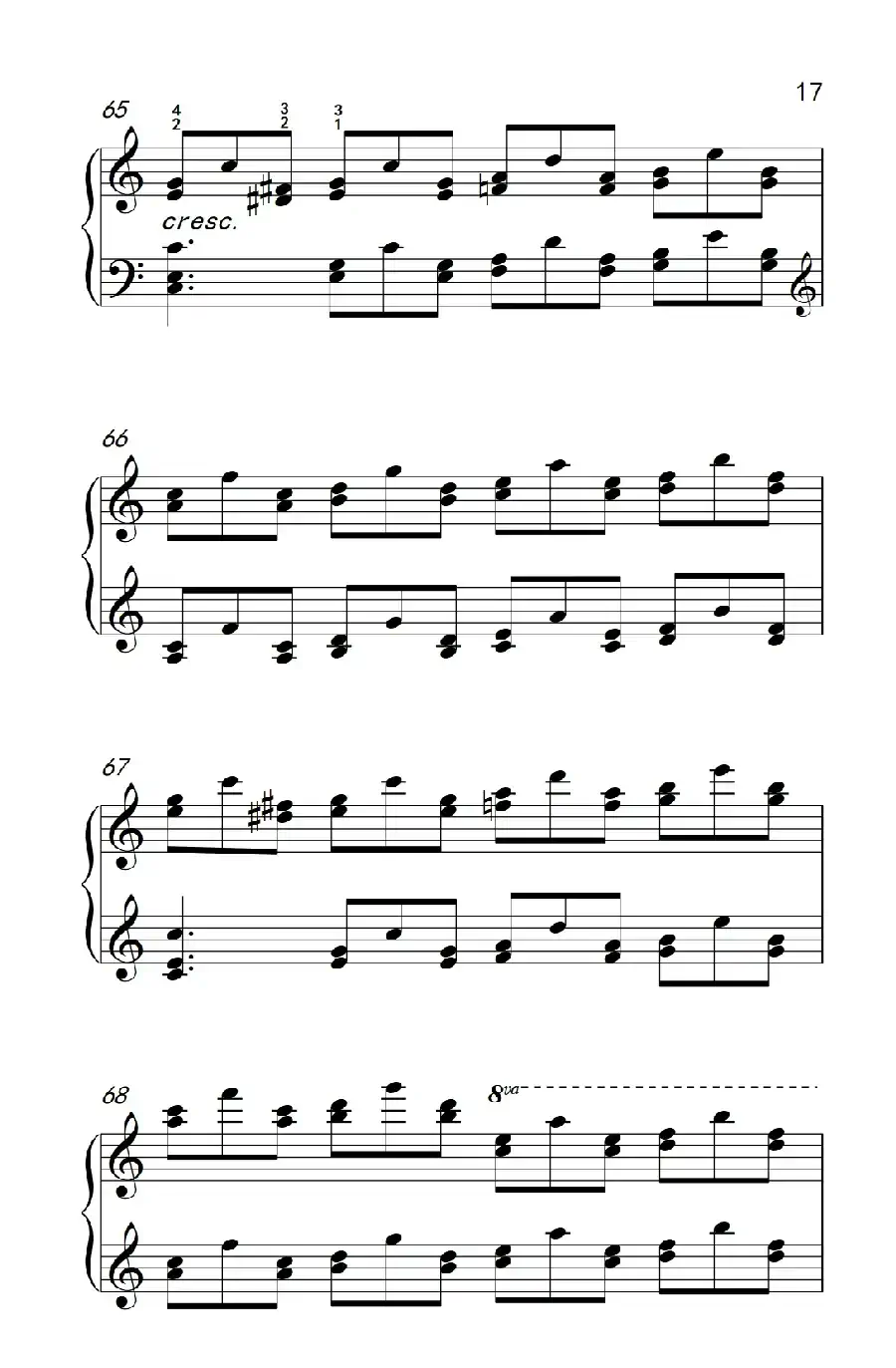 莫什科夫斯基 钢琴练习曲(第八首)