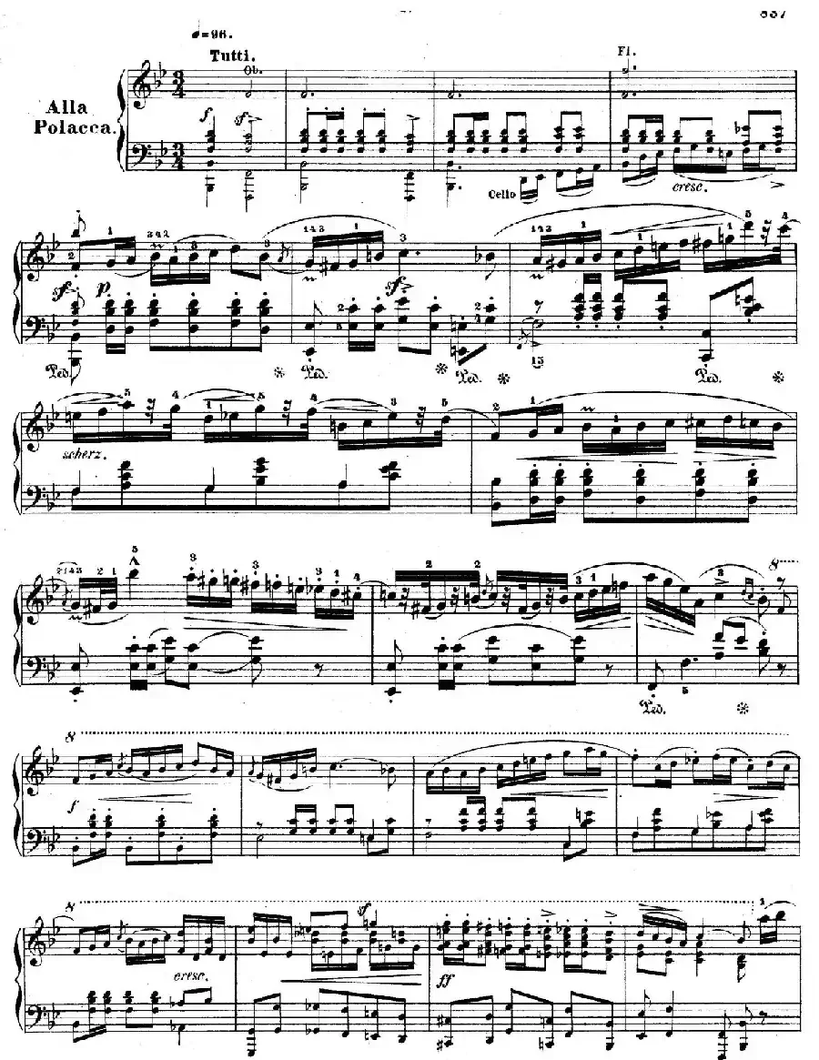 降B大调莫扎特主题变奏曲 Op.2(为钢琴与乐队而作)