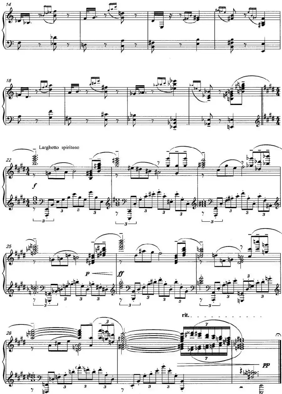 音画奏鸣曲——绿页(钢琴独奏)