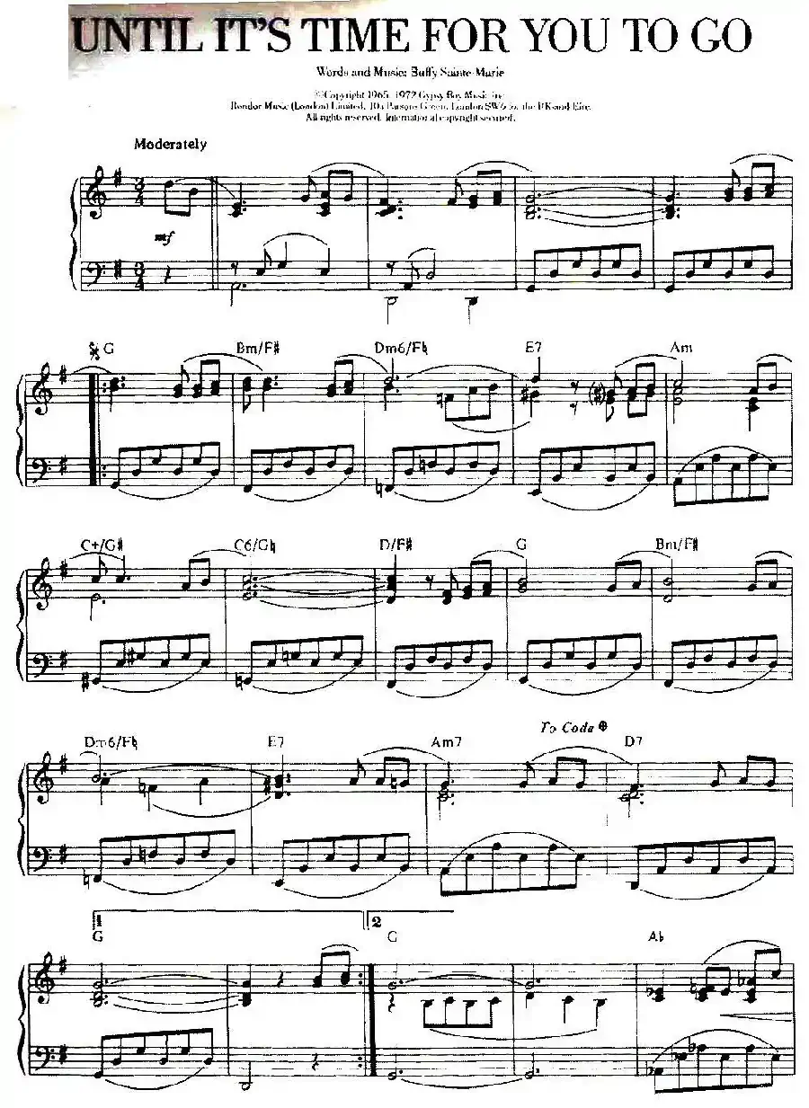 100首欧美流行歌曲钢琴独奏:TIL IT'S TIME FOR YOU TO GO
