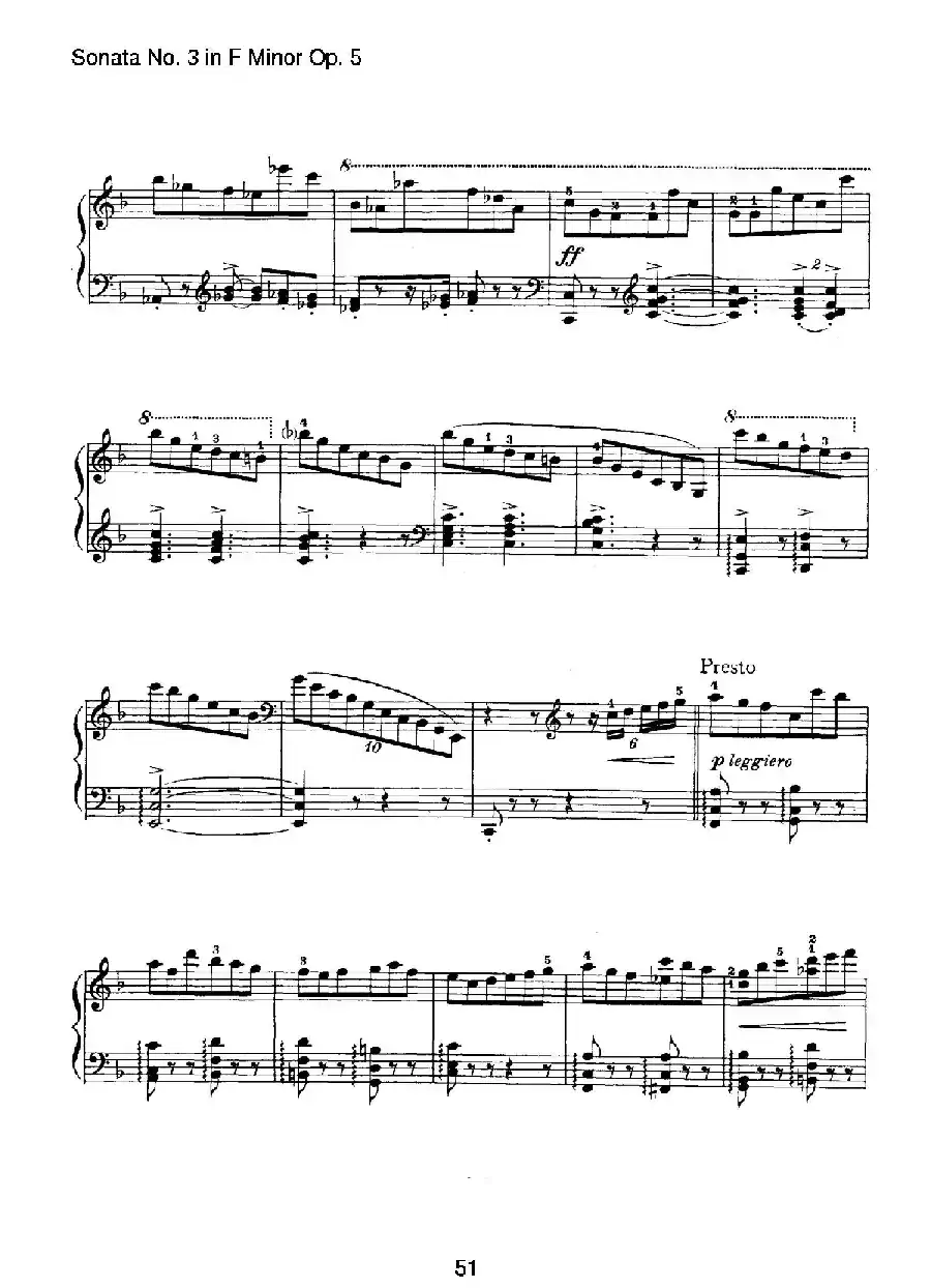Piano Sonata No.3 in f Minor Op.5(f小调第三钢琴奏鸣曲)