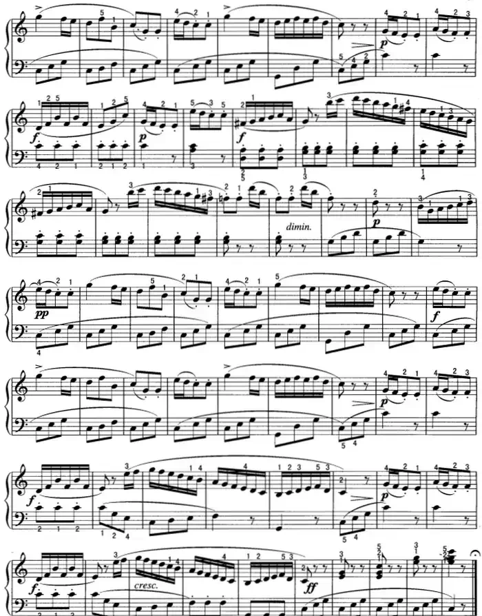 不可不弹的世界钢琴名曲:小奏鸣曲Op.36-1