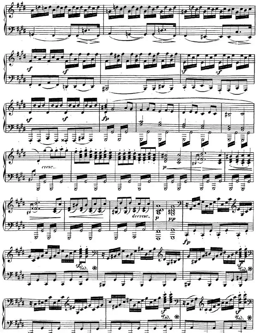 贝多芬钢琴奏鸣曲14 月光 升c小调 Op.27 No.2 C-sharp minor