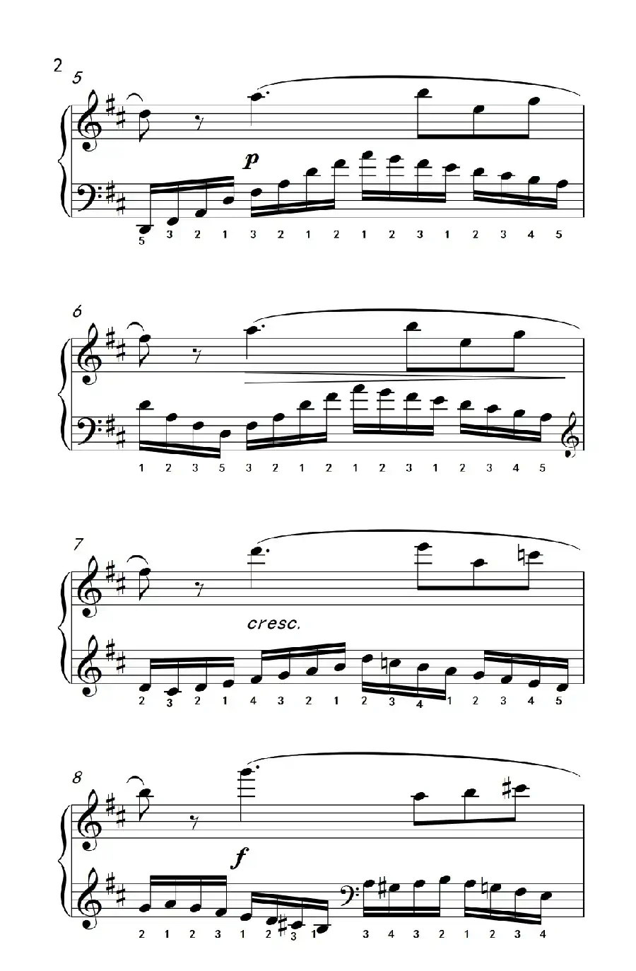 第八级2.练习曲 No.6 (中央音乐学院 钢琴(业余)考级教程 7-9级)