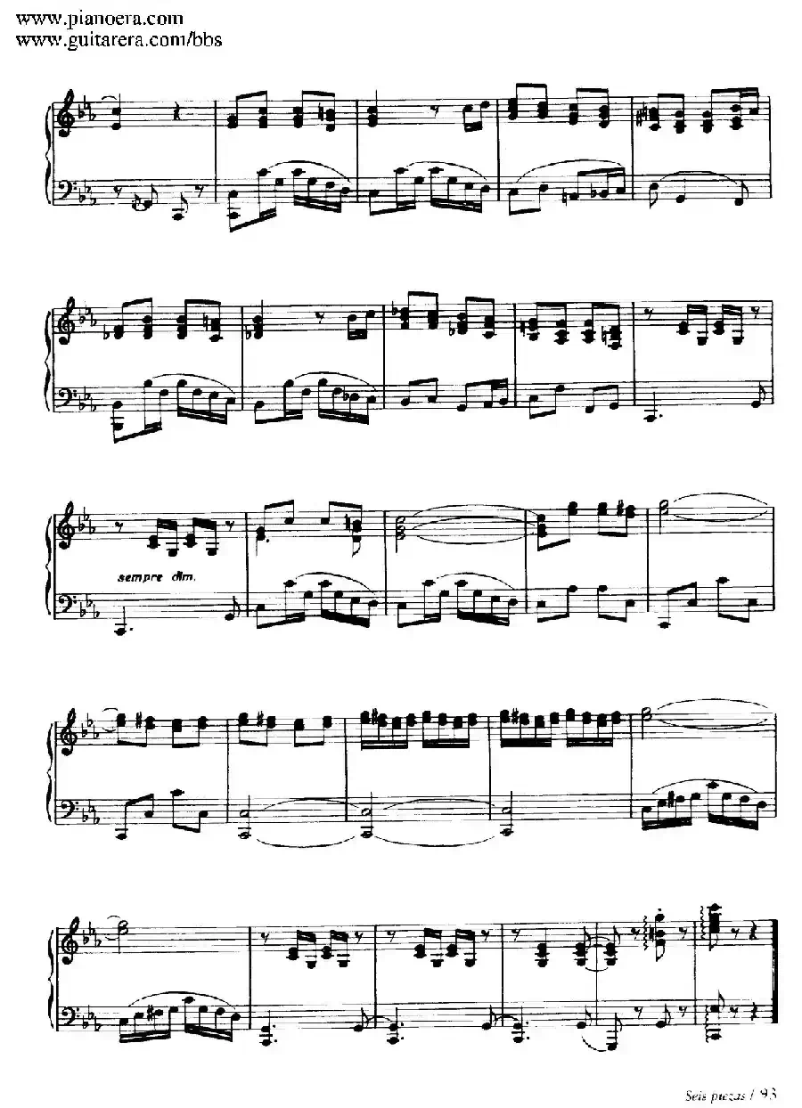 Six Pieces on Spanish Folksongs H.125(6首西班牙民谣小品·5. 东方进行曲 Marcha oriental)