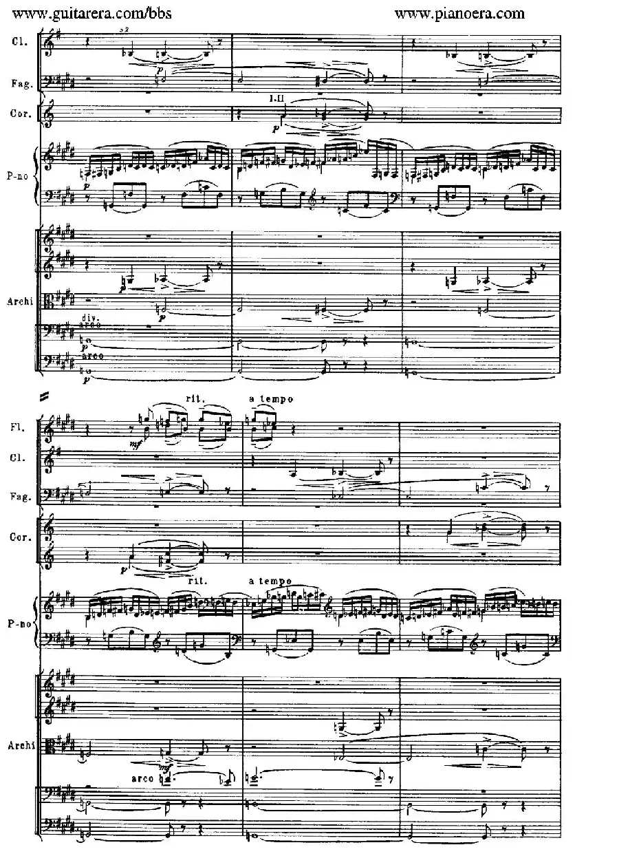 c小调第二钢琴协奏曲 Op.18(第二乐章总谱)