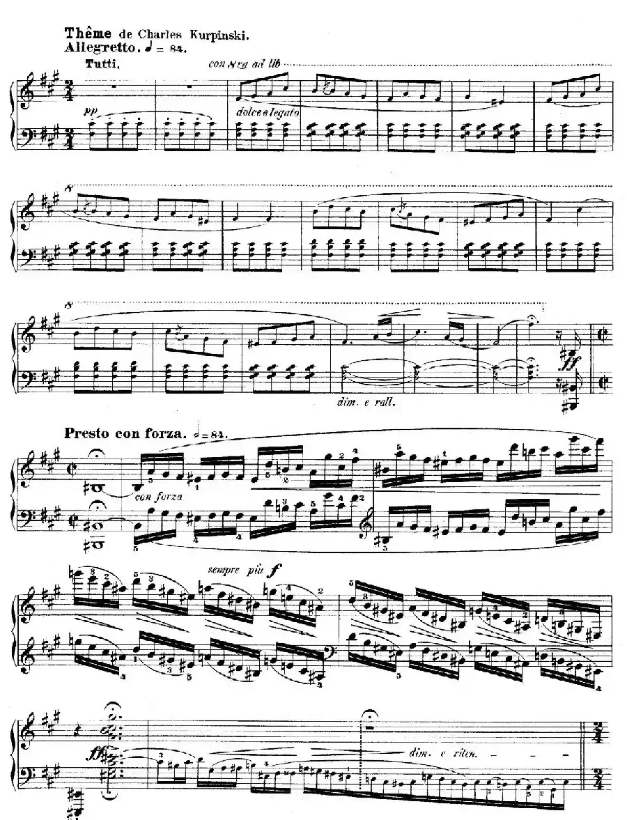 Grand Fantasy on Polish Airs Op.13(华丽的波兰民歌幻想曲·钢琴独奏版)