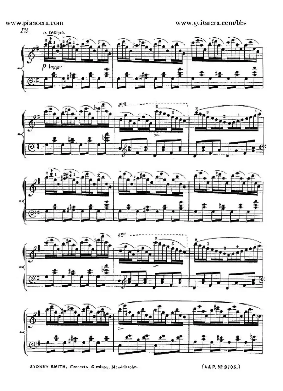 Piano Concerto No.1 in g Minor Op.25(g小调第一钢琴协奏曲·钢琴独奏)