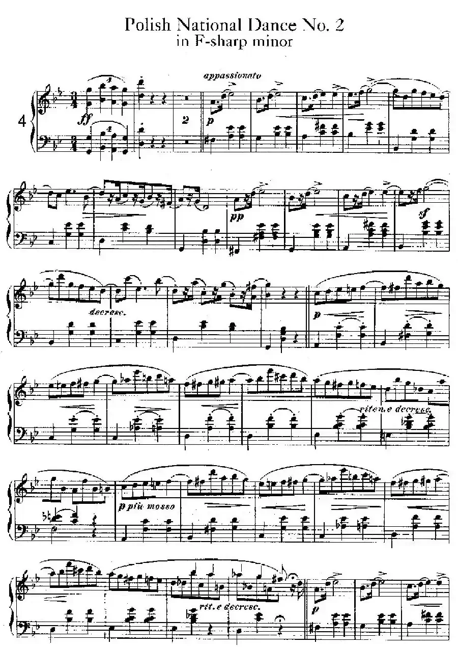 Five Polish National Dance Op.3(5首波兰民族舞曲 No.4)