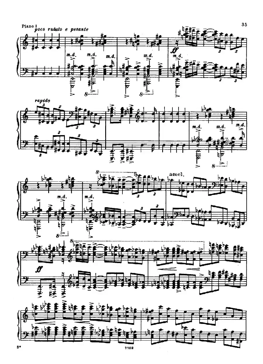 升f小调第一钢琴协奏曲 Op.1(双钢琴版)