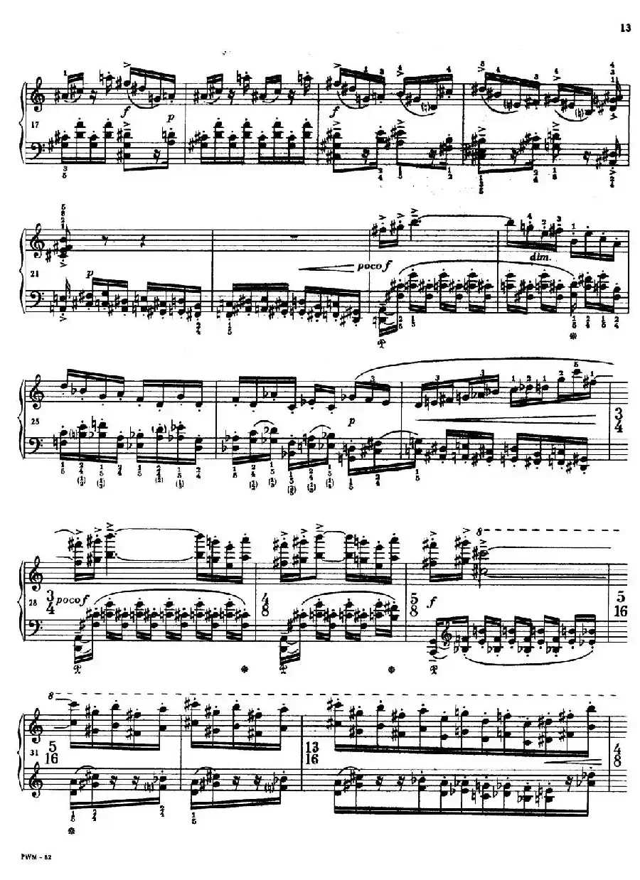 Two Studies(2首练习曲 2. 不过分的快板)