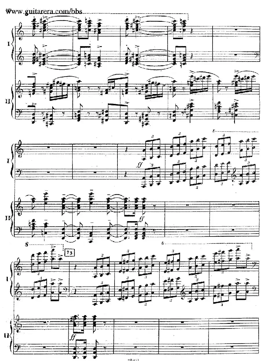Rhapsody On A Theme Of Paganini Op.43(帕格尼尼主题狂想曲·双钢琴)(P61——87)