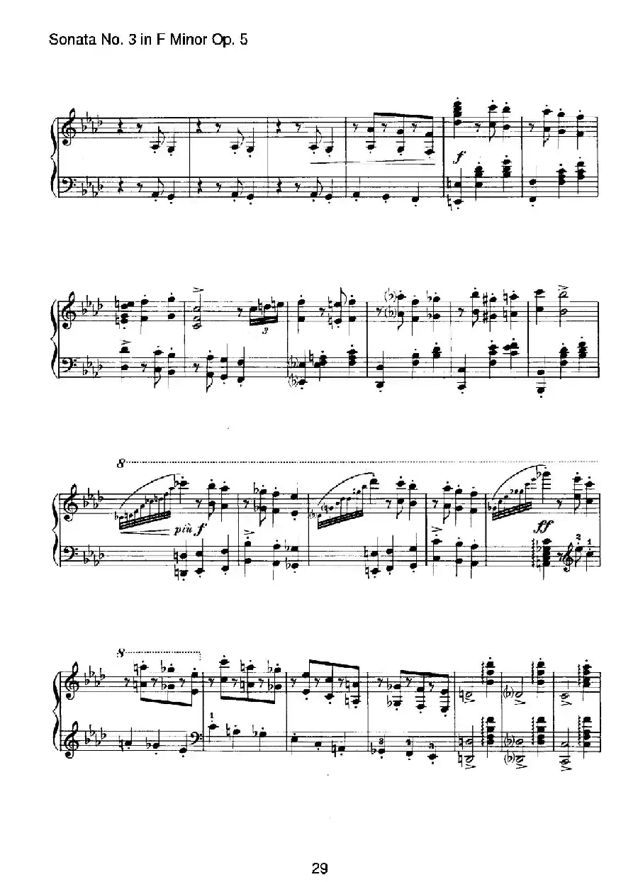 Piano Sonata No.3 in f Minor Op.5(f小调第三钢琴奏鸣曲)