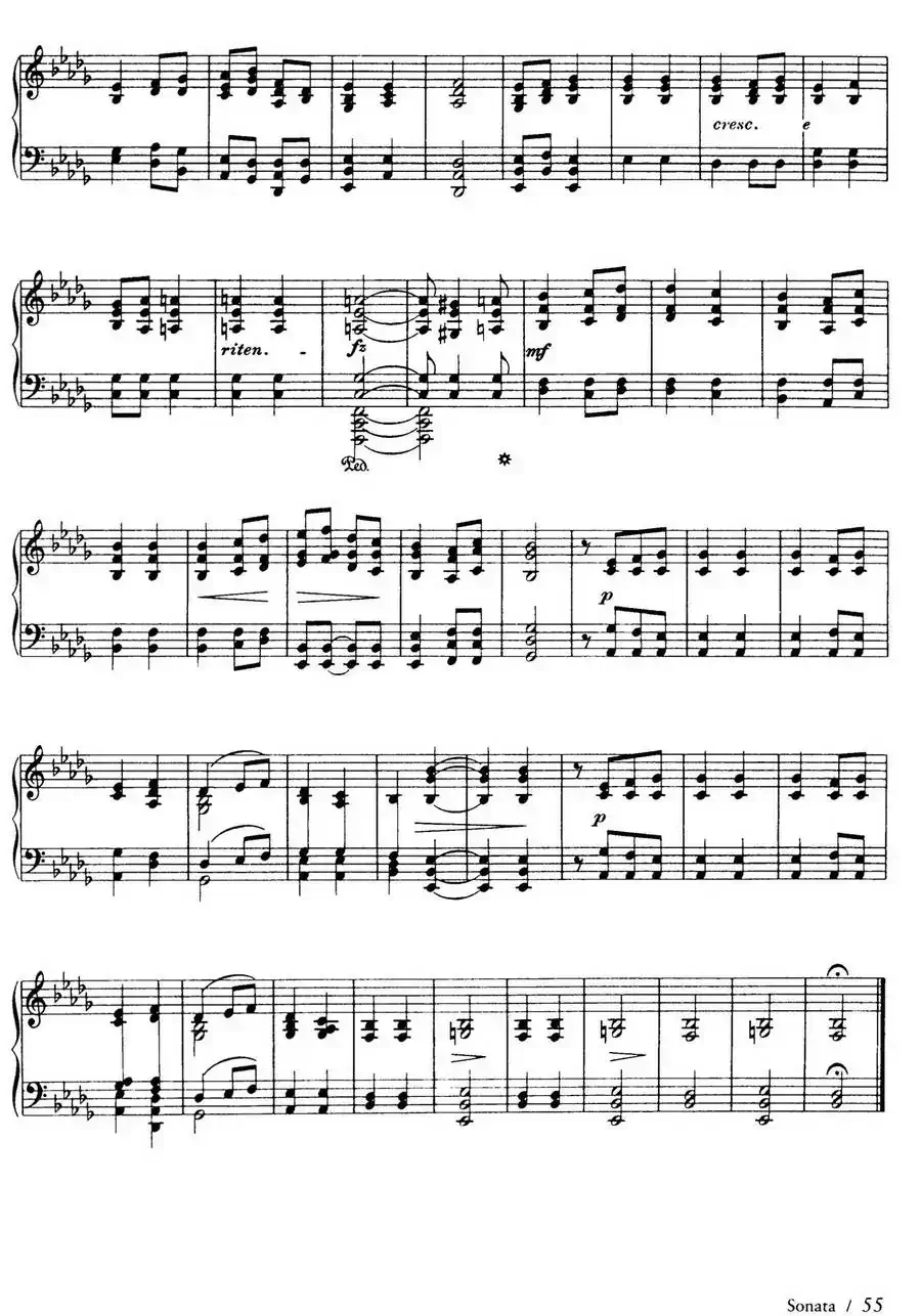Piano Sonata in F Maj Op·12(F大调钢琴奏鸣曲·第二乐章)
