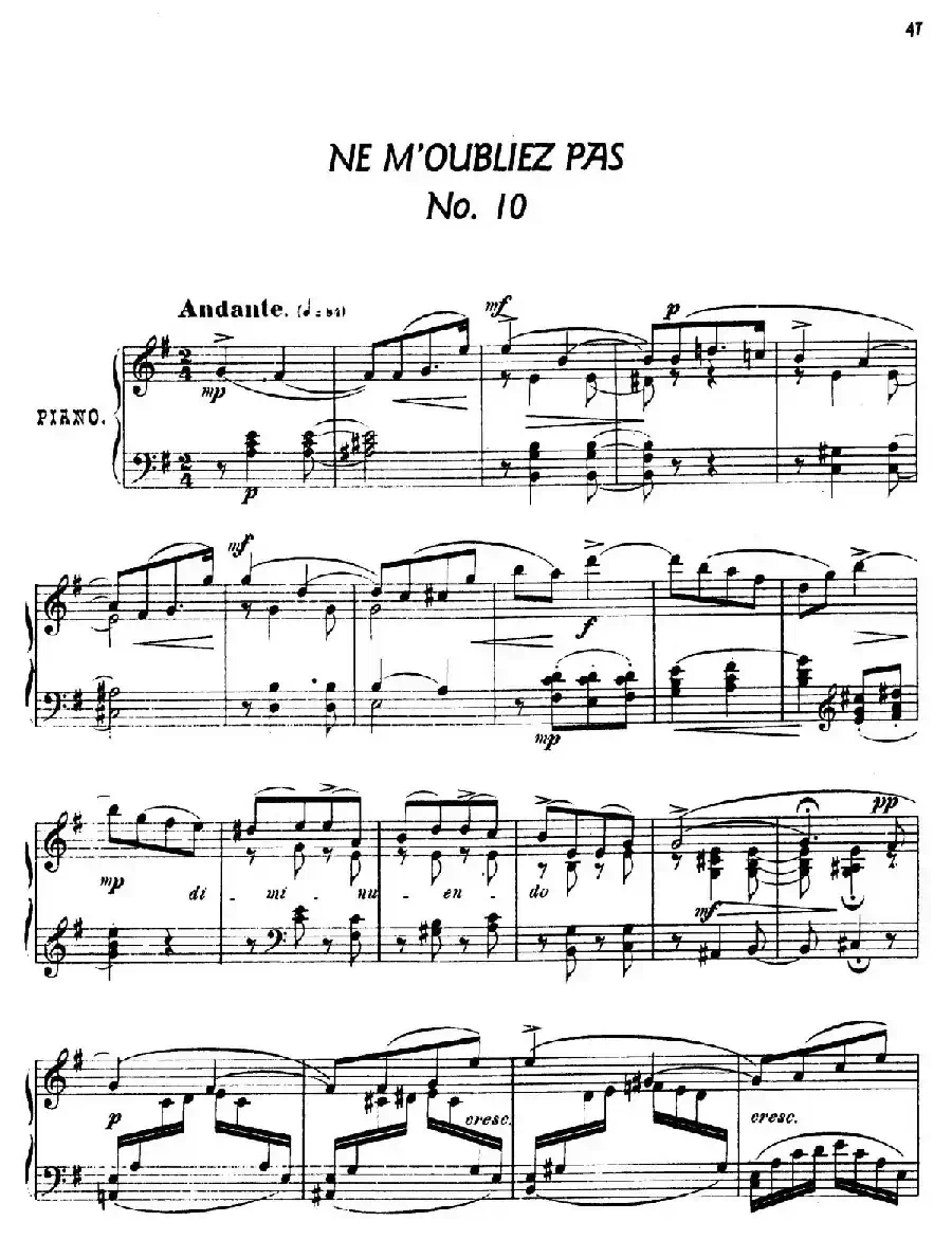 24 Characteristic Pieces Op.36(24首性格小品·10)