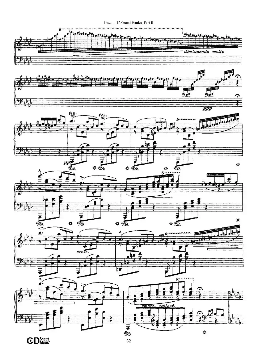 12 Grand Etudes S.137(12首华丽的练习曲·9)
