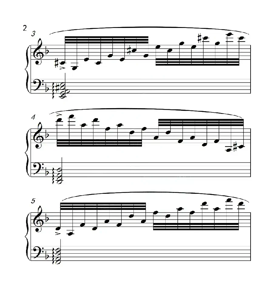 第六级 练习曲(中国音乐学院钢琴考级作品1~6级)