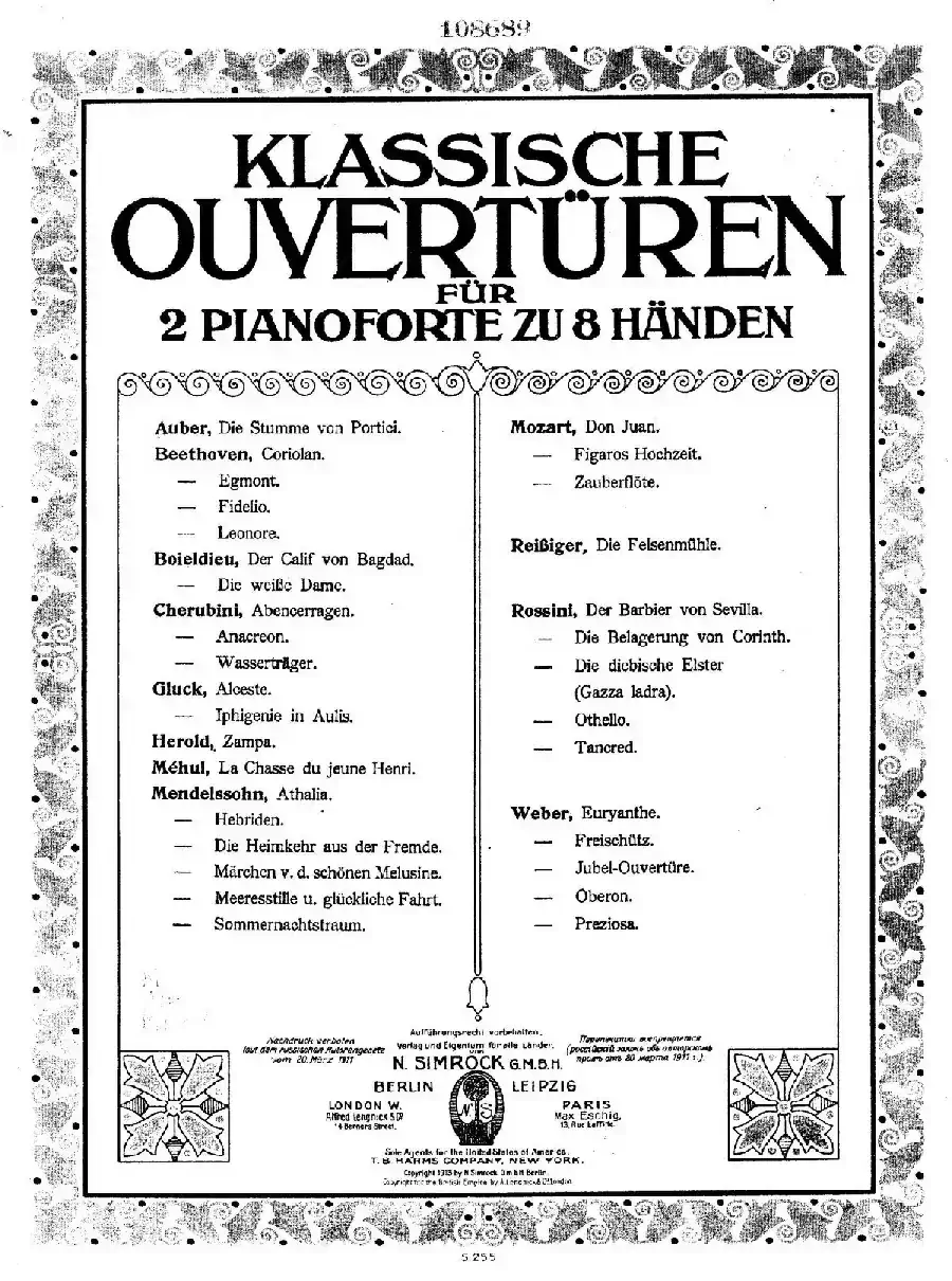 Ein Sommernachtstraum Overture Op.21(仲夏夜之梦序曲·八手联弹版)