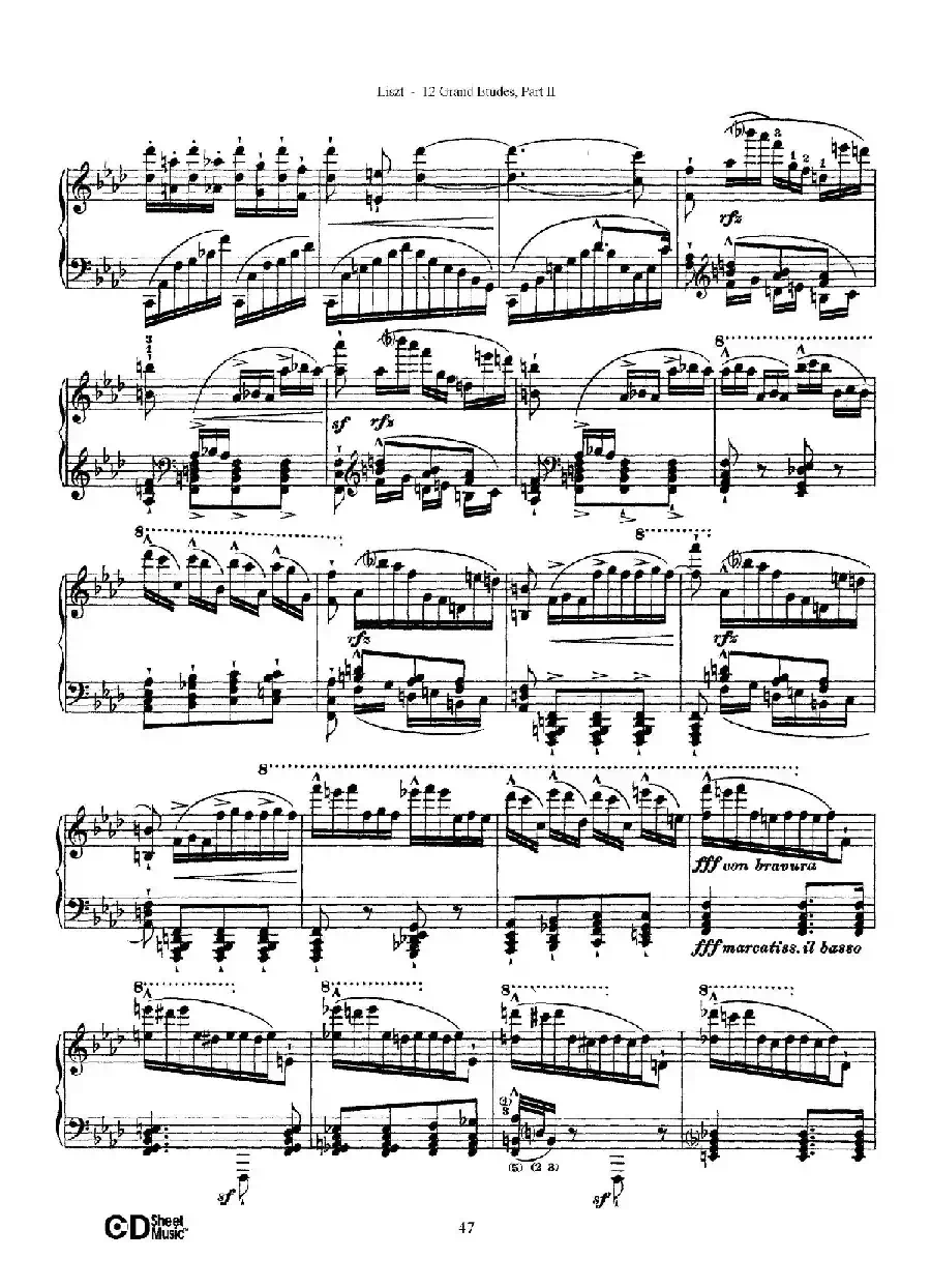12 Grand Etudes S.137(12首华丽的练习曲·10)