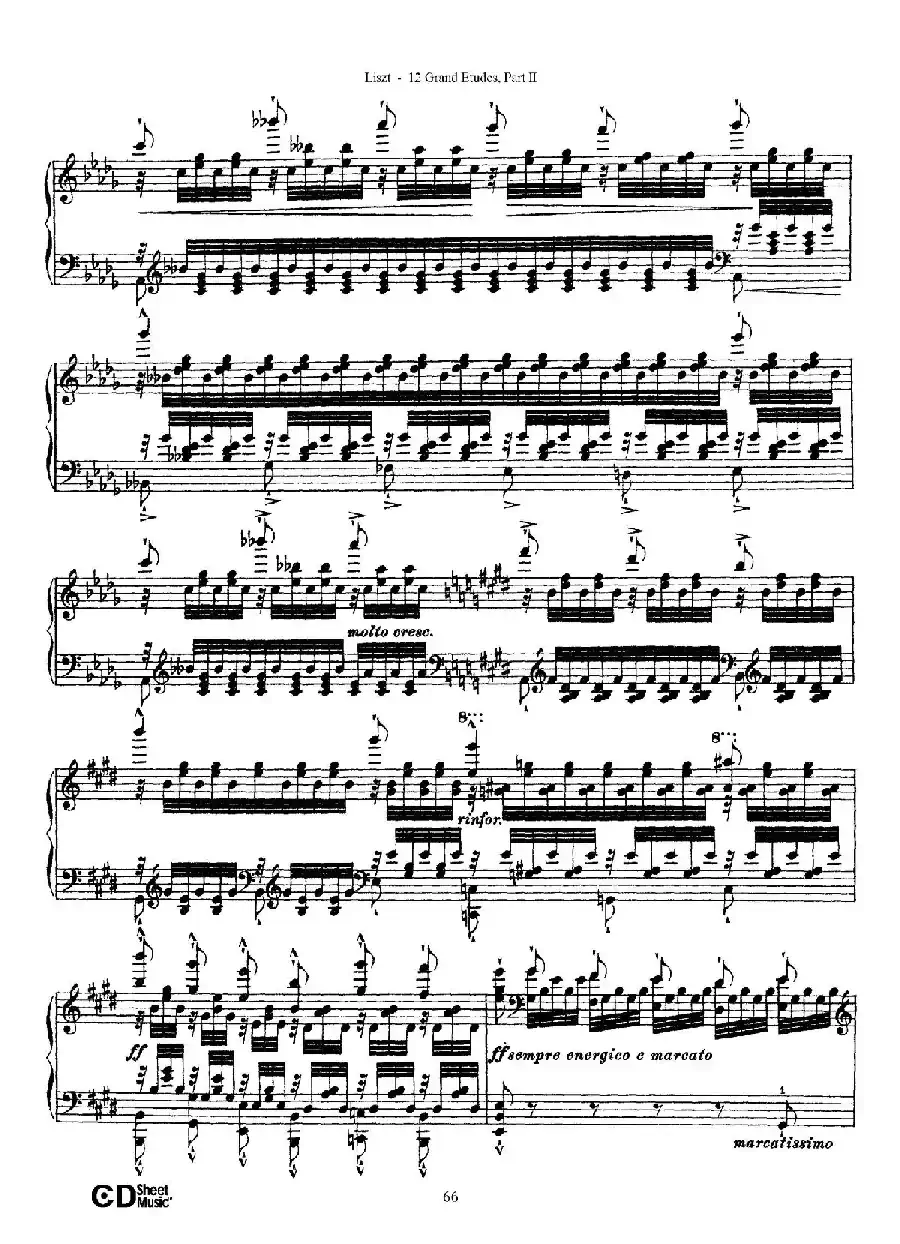 12 Grand Etudes S.137(12首华丽的练习曲·12)