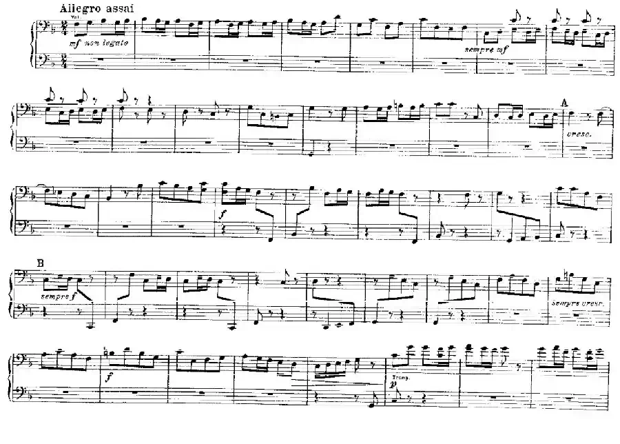 Brandenburg Concerto No.2 in F Major BWV.1047(F大调第二勃兰登堡协奏曲·四手联弹版)