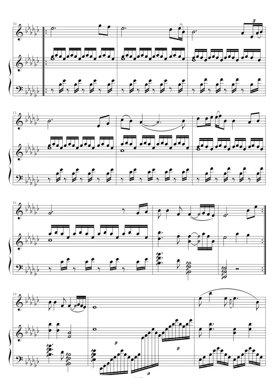 美丽家园（钢琴伴奏谱）（石顺义词 王咏梅曲、张延泽配伴奏）