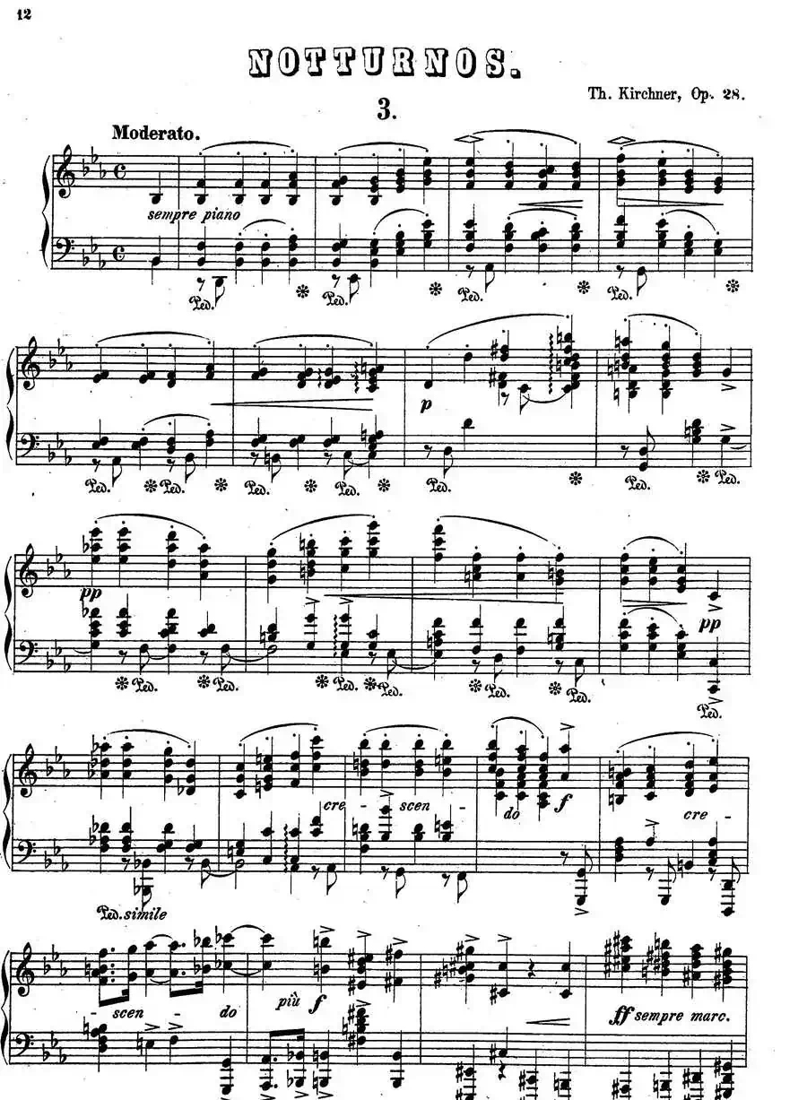 Nachtstücke Op·28(4首夜曲·3)