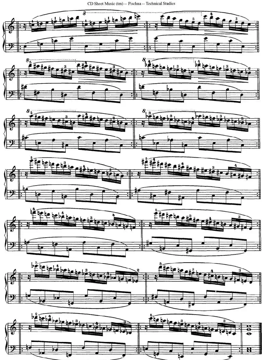 Technical Studies 60 Progressive Exercises (60首钢琴循序渐进练习曲 P41——50)