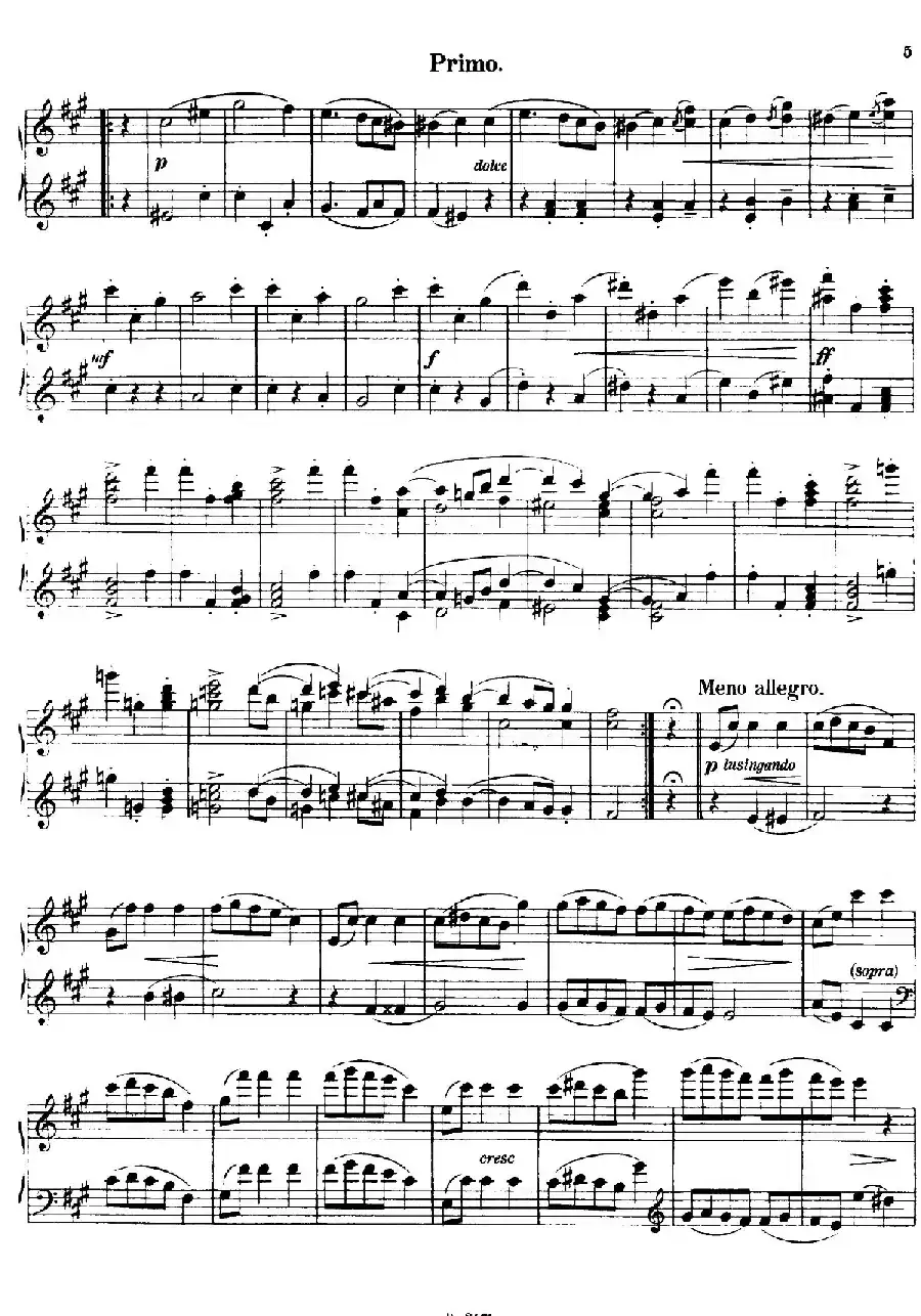 Walzer Op.3 - 4 hands(圆舞曲·四手联弹)