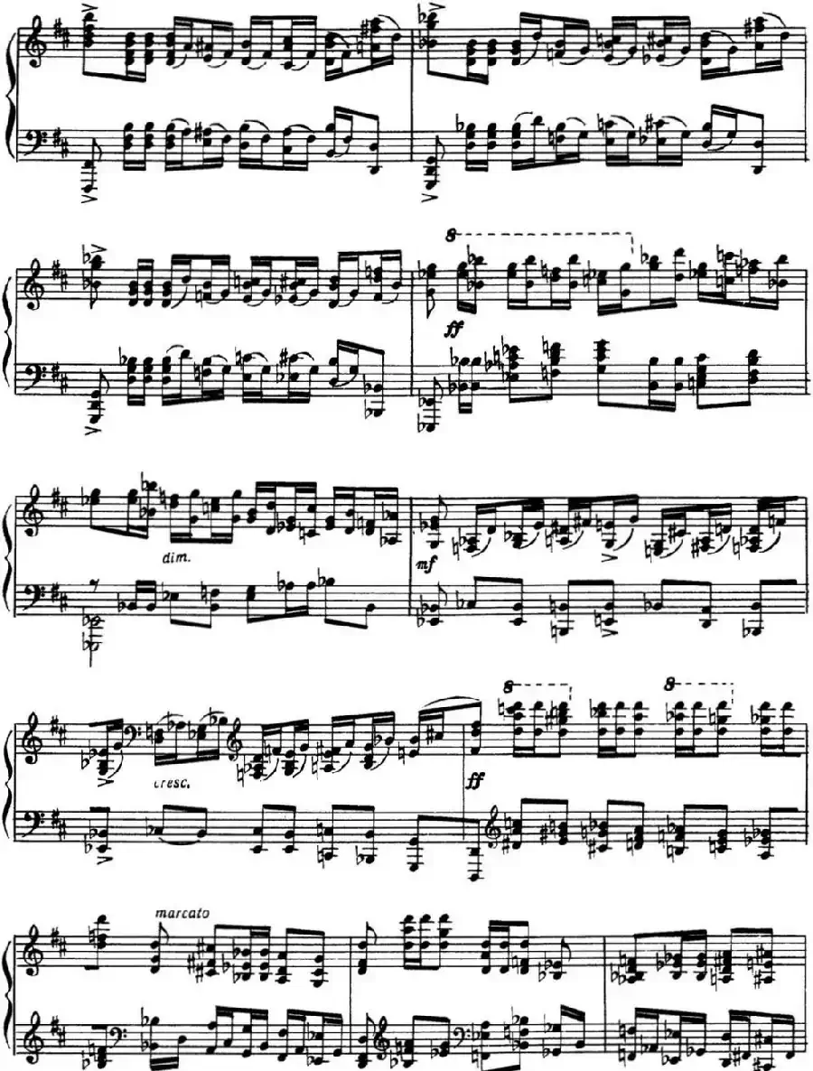 拉赫玛尼诺夫 音画练习曲17或18 Etudes tableaux Op.39 No.9