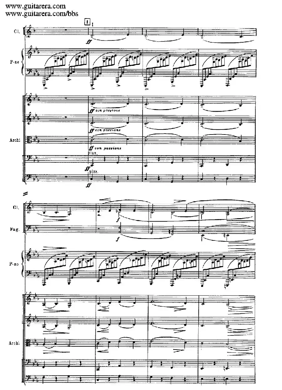 c小调第二钢琴协奏曲 Op.18(第一乐章总谱·P1——9)