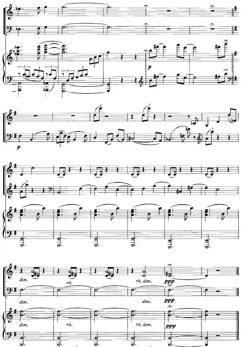钢琴三重奏(亢竹青作曲版、小提琴+大提琴+钢琴)