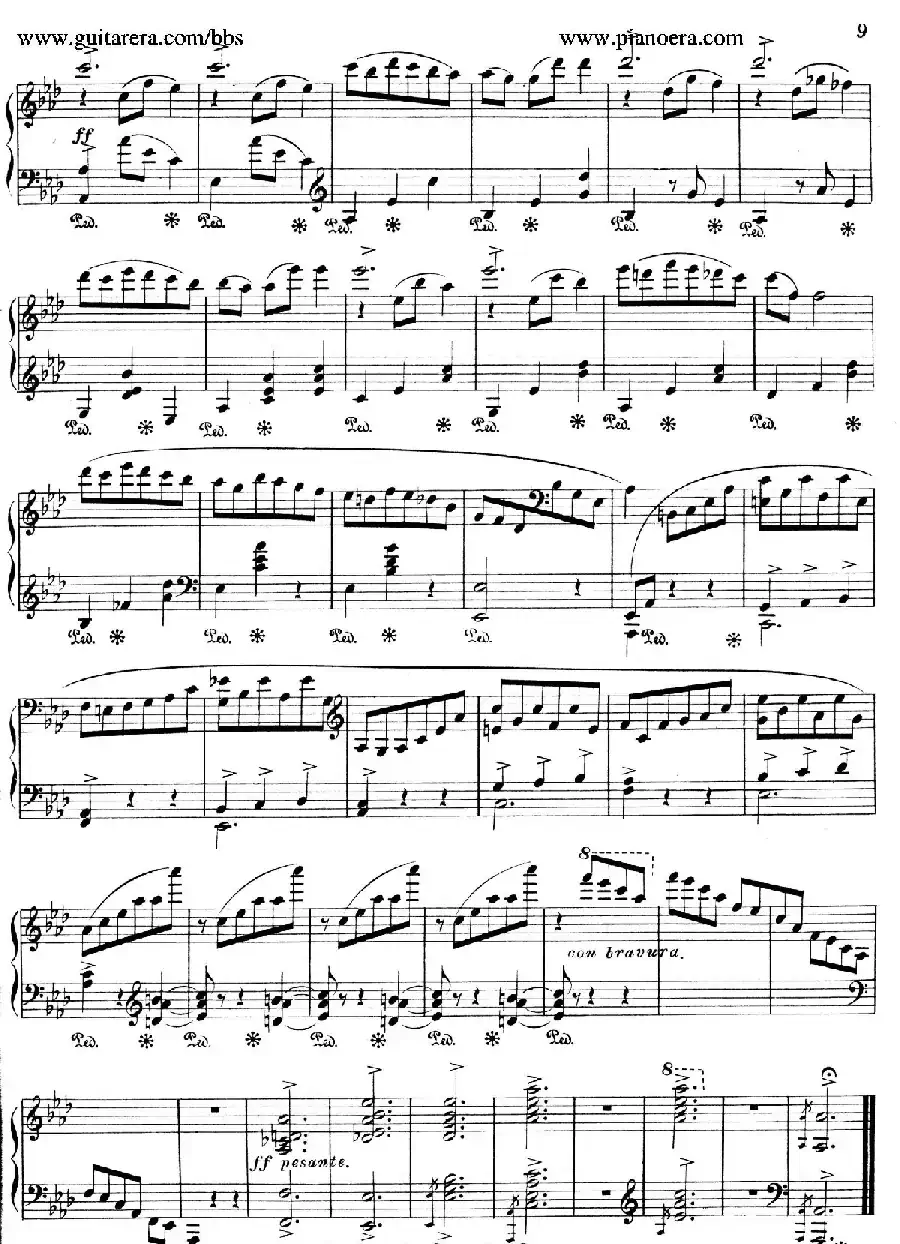 Valse Brillante in A Flat Major(降A大调华丽圆舞曲)