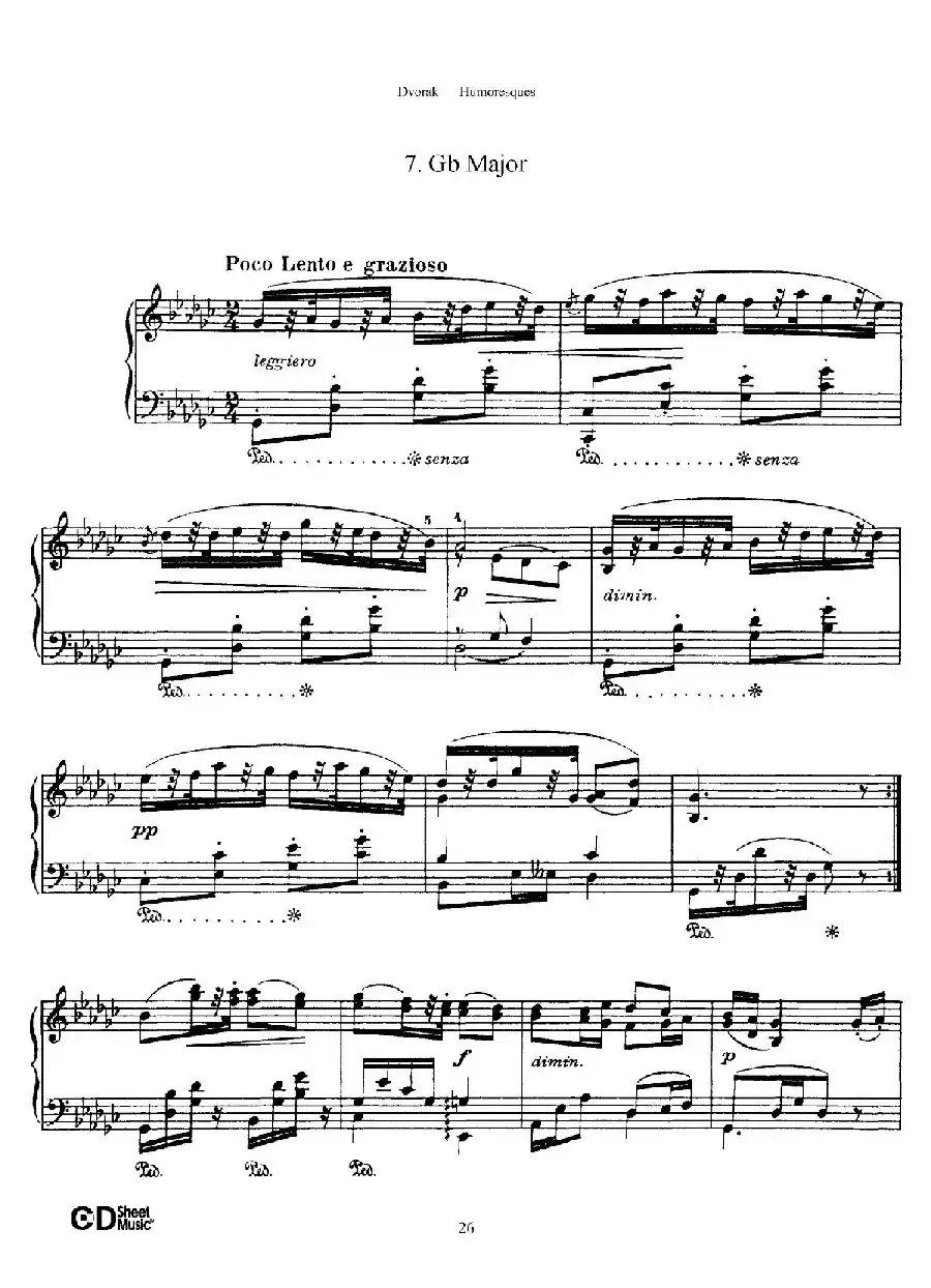 8 Humoresques Op.101(8首幽默曲·7)