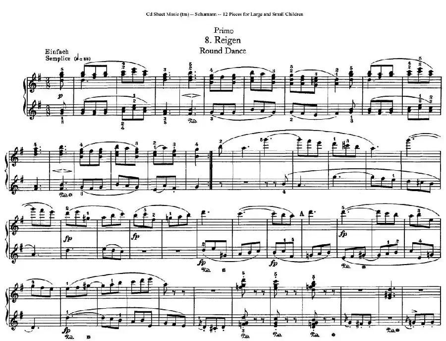 12首为孩子们而作的四手联弹曲 Op.85(四手联弹)(8)